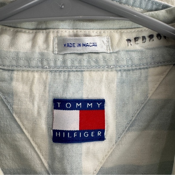 Tommy Hilfiger Vintage Snap Button Shirt Size Large Macau - Picture 2 of 10